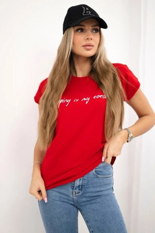 Bluzka Shopping is my cardio czerwona