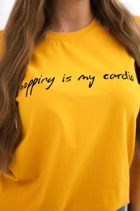 Bluzka Shopping is my cardio musztardowa