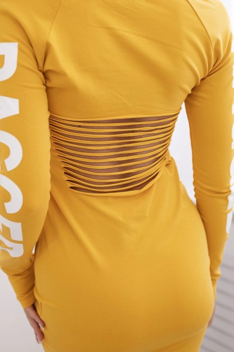 Sukienka Ragged musztardowy