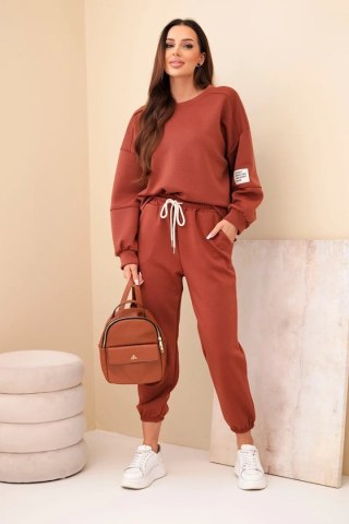 Komplet bluza + spodnie masełko rudy