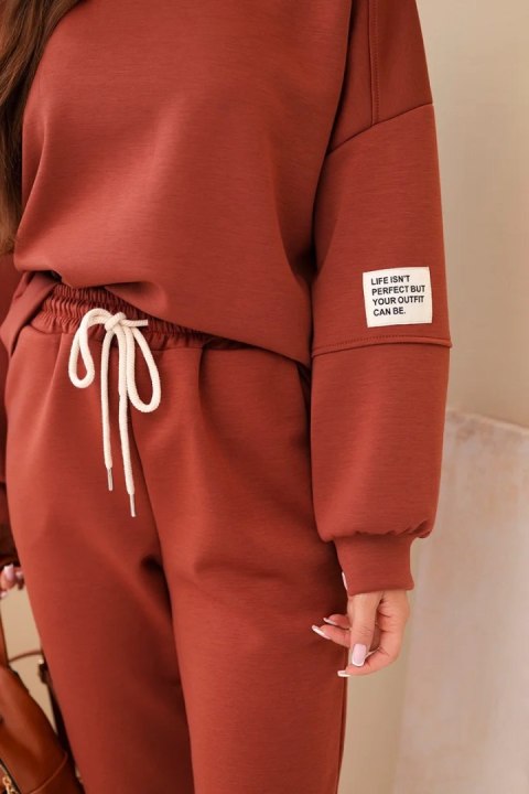 Komplet bluza + spodnie masełko rudy