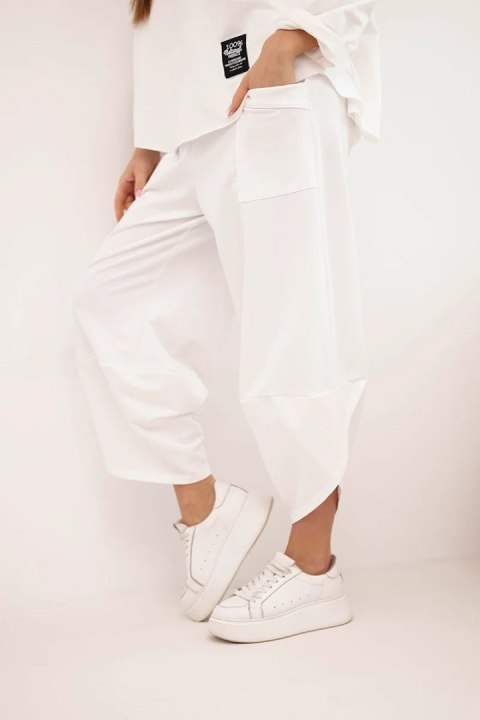 Komplet bawełniany bluza + spodnie ecru