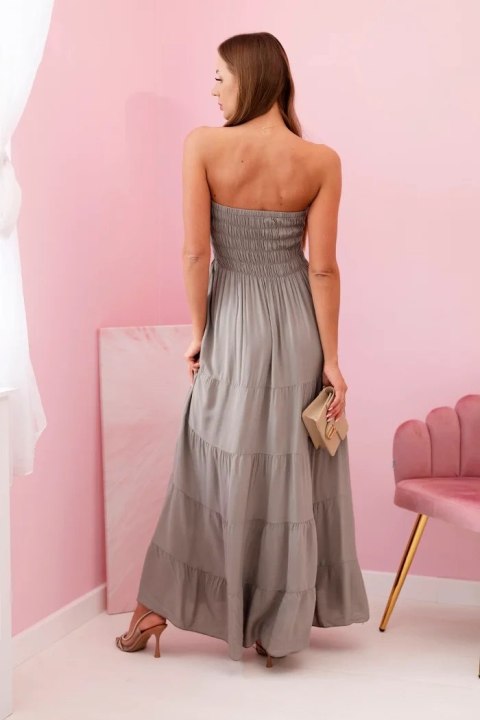 Sukienka damska wiskozowa z elastyczną górą fango