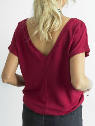 T-shirt RV-TS-4662.86 bordowy XL