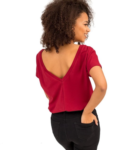 T-shirt RV-TS-4662.86 bordowy XL