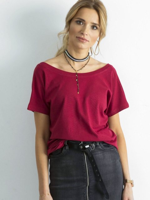 T-shirt RV-TS-4662.86 bordowy M