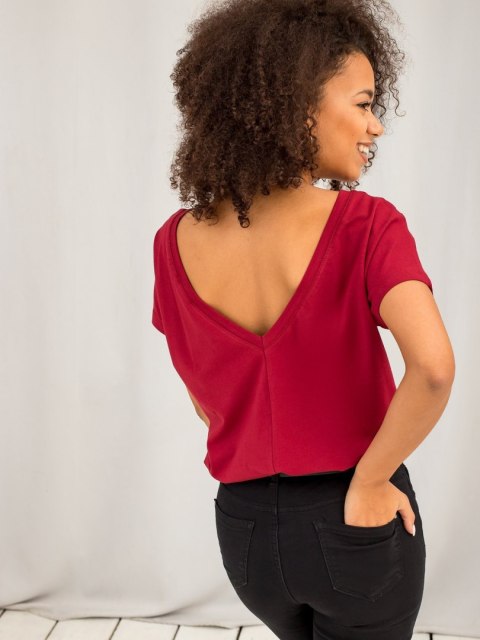 T-shirt RV-TS-4662.86 bordowy M