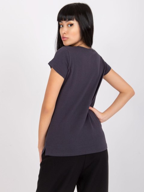 T-shirt RV-TS-4837.30P grafitowy S