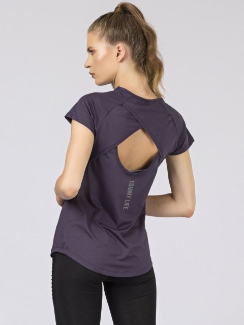 T-shirt 298-TS-TL-97101.03X ciemny fioletowy M