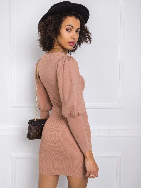 Sukienka EM-SK-PL3850.66P jasny brązowy one size XS/S
