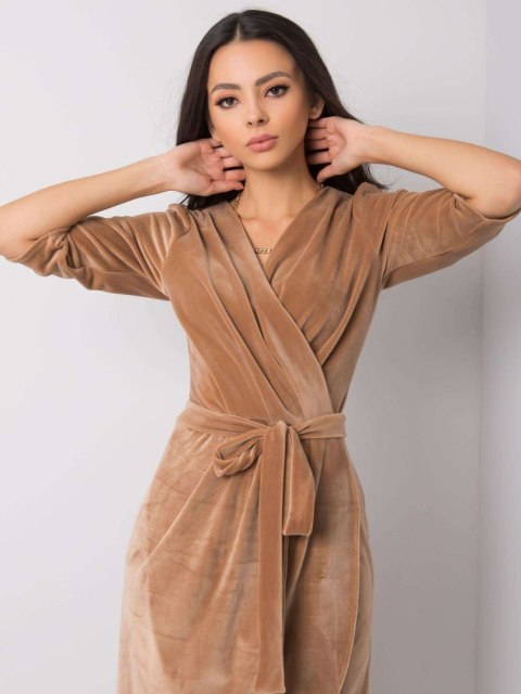 Sukienka LK-SK-508393.65 ciemny bezowy 42