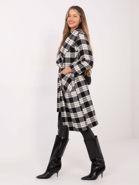 Płaszcz LK-PL-508300.96P czarno-biały 38