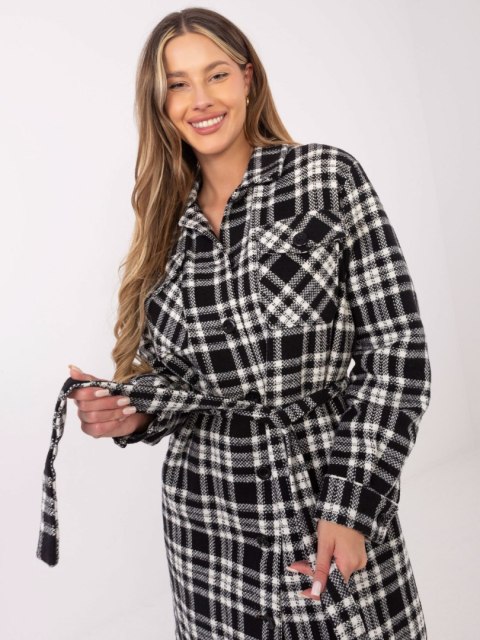 Płaszcz LK-PL-508342-1.67 czarno-biały 42