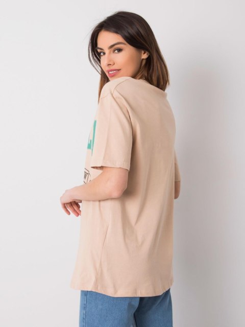 T-shirt 327-TS-6390.69 beżowy M