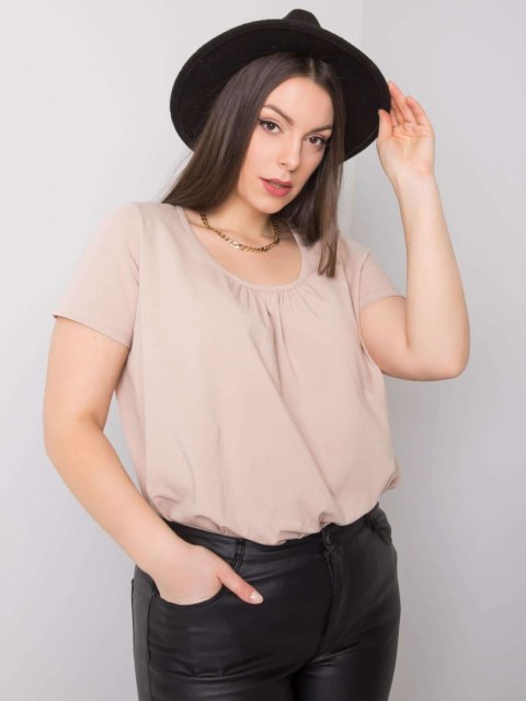 T-shirt RV-TS-6320.85P beżowy 4XL