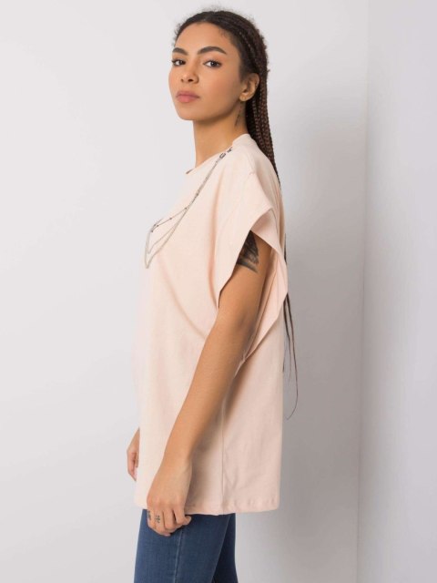 T-shirt 157-TS-4170.84 brzoskwiniowy S