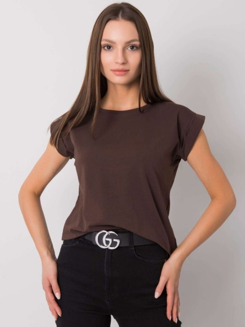 T-shirt RV-TS-4833.24P ciemny brązowy XL