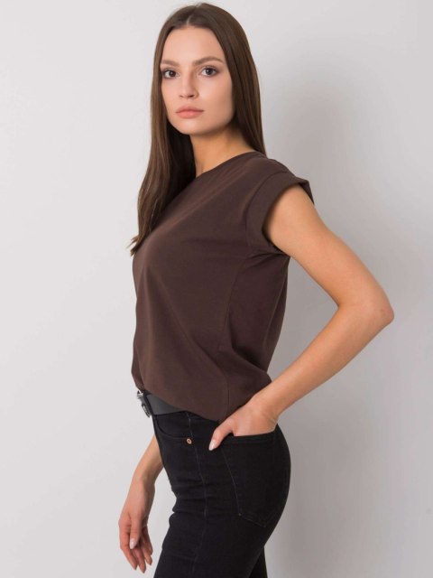 T-shirt RV-TS-4833.24P ciemny brązowy XL