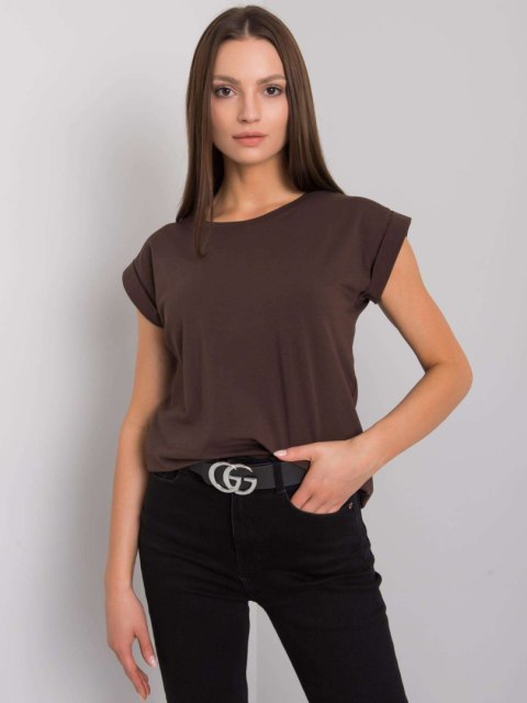 T-shirt RV-TS-4833.24P ciemny brązowy XL