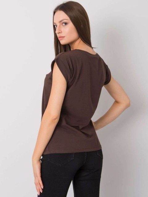 T-shirt RV-TS-4833.24P ciemny brązowy XL