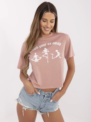 T-shirt 157-TS-0086.60P ciemny różowy S