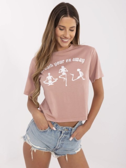 T-shirt 157-TS-0086.60P ciemny różowy S