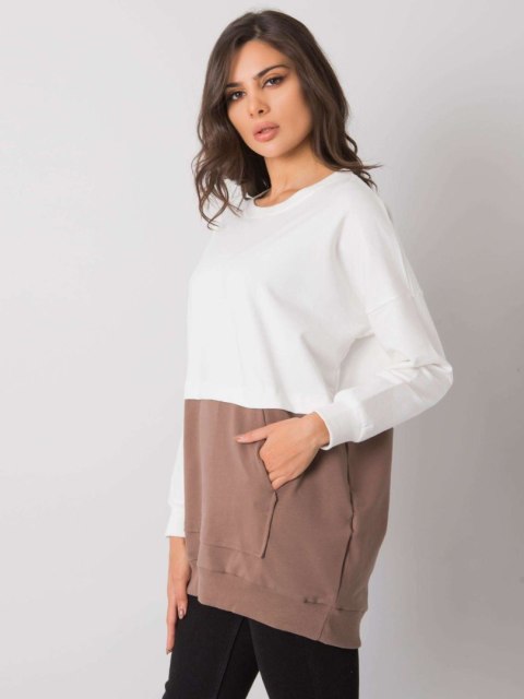 Bluza RV-BL-7197.89P biało-brązowy L/XL