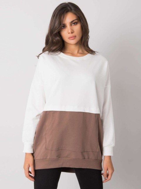 Bluza RV-BL-7197.89P biało-brązowy L/XL