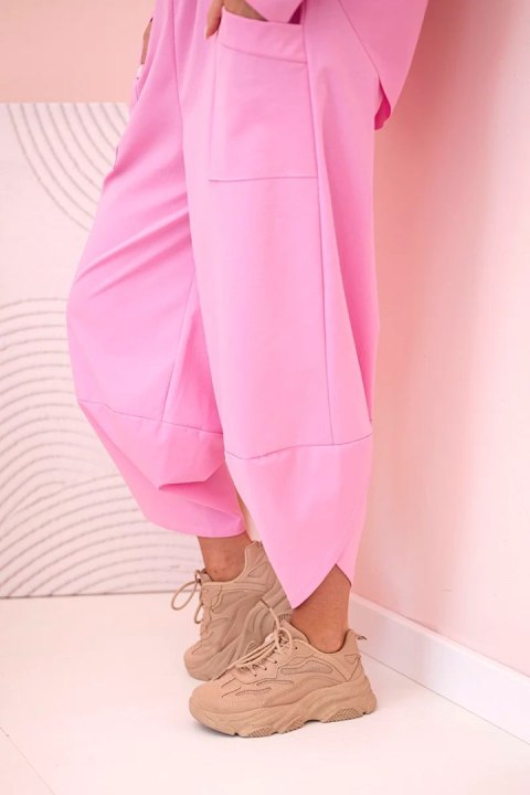 Komplet new punto bluza + spodnie cukierkowy róż