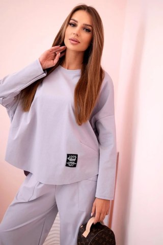 Komplet new punto bluza + spodnie szary