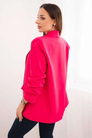 Marynarka z klapami elegancka fuksja