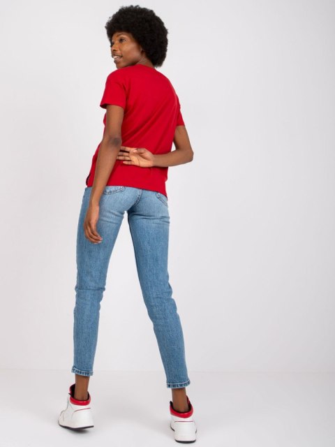 T-shirt TW-TS-1004.24X ciemny czerwony L