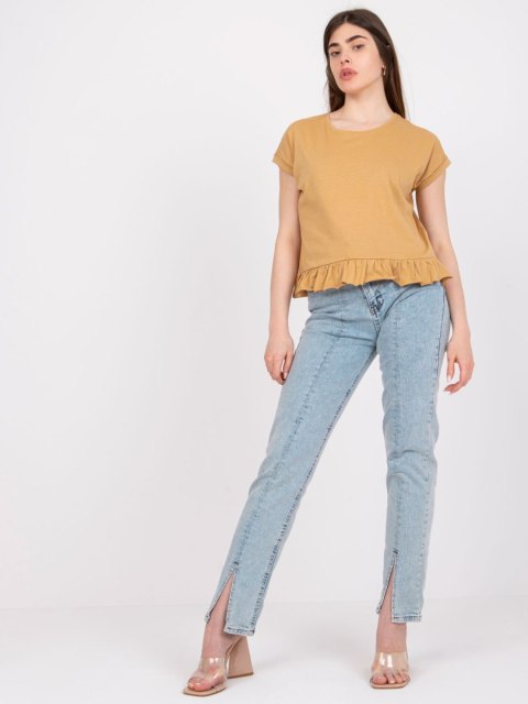 T-shirt TW-TS-1053.21X camelowy S