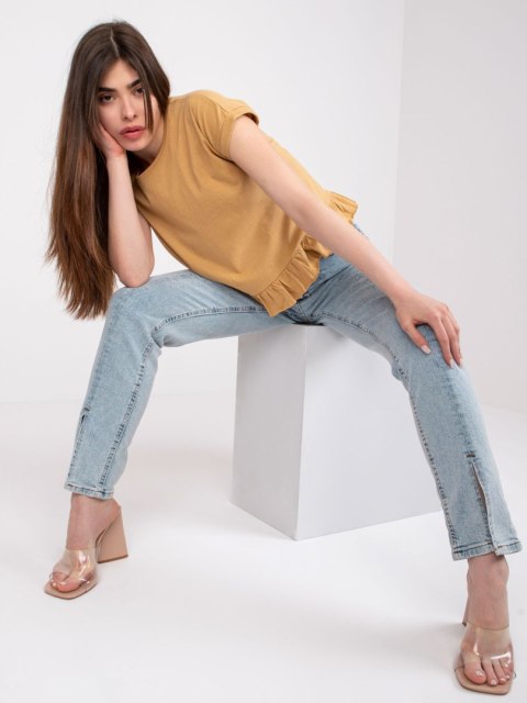 T-shirt TW-TS-1053.21X camelowy S