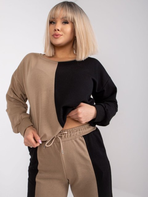 Komplet EM-KMPL-639.88 czarno-beżowy S/M