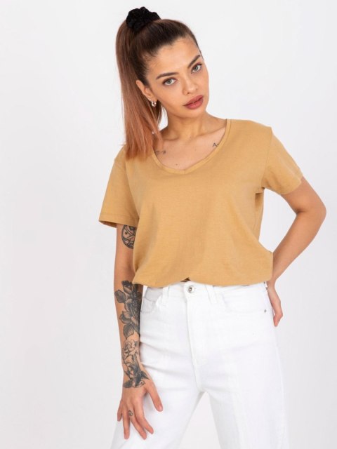 T-shirt TW-TS-1002.28X camelowy 2XL