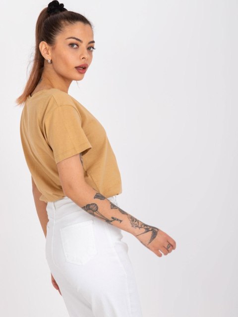 T-shirt TW-TS-1002.28X camelowy 2XL