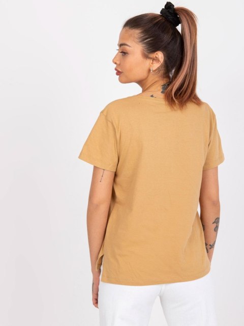 T-shirt TW-TS-1002.28X camelowy S