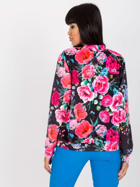 Bluza RV-BL-8116.86P czarno-różowy S/M
