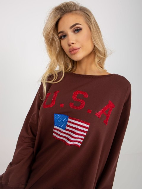 Bluza VI-BL-3192.23P ciemny brązowy
