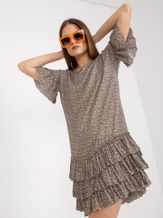 Sukienka CHA-SK-1420.19 ciemny bezowy S/M