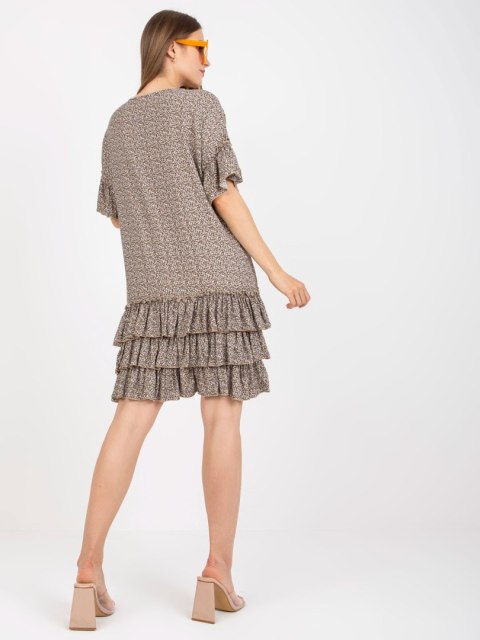 Sukienka CHA-SK-1420.19 ciemny bezowy S/M