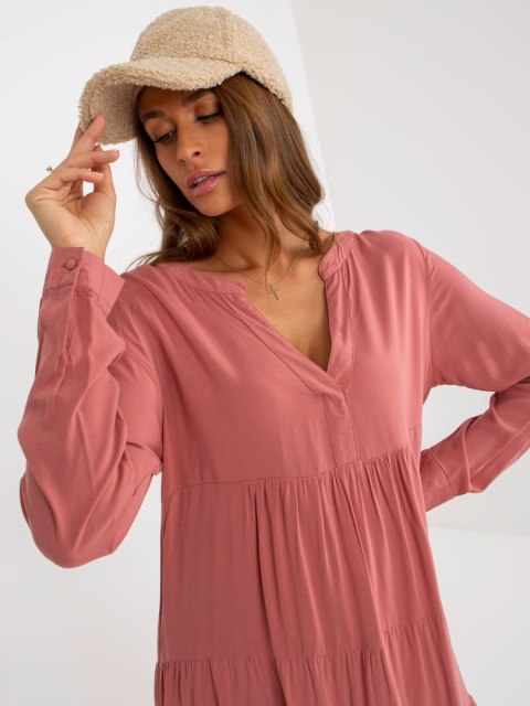 Sukienka D73761M30361A ciemny różowy L