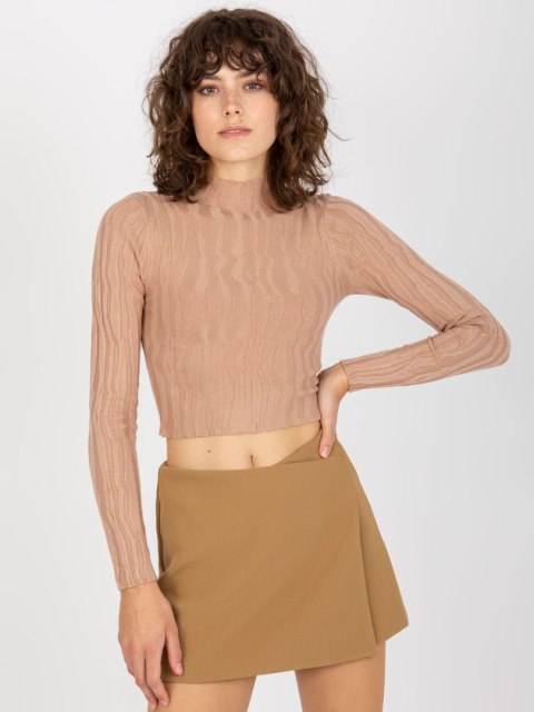 Sweter NM-SW-DZ92527-1.91P ciemny bezowy