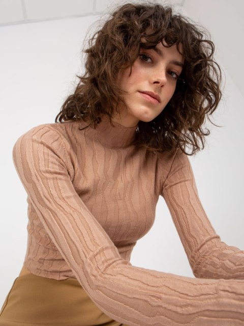 Sweter NM-SW-DZ92527-1.91P ciemny bezowy