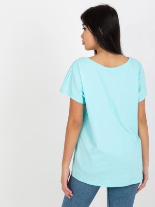 T-shirt RV-TS-4832.85 mietowy XL