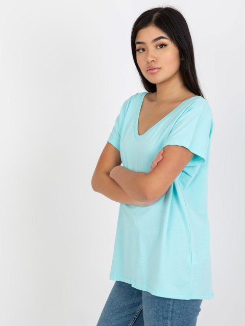 T-shirt RV-TS-4832.85 mietowy XL