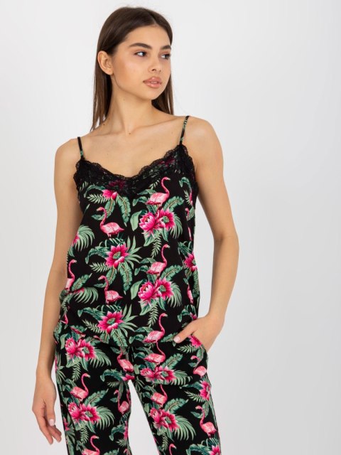 Bluzka D73771M11059A czarno-zielony S