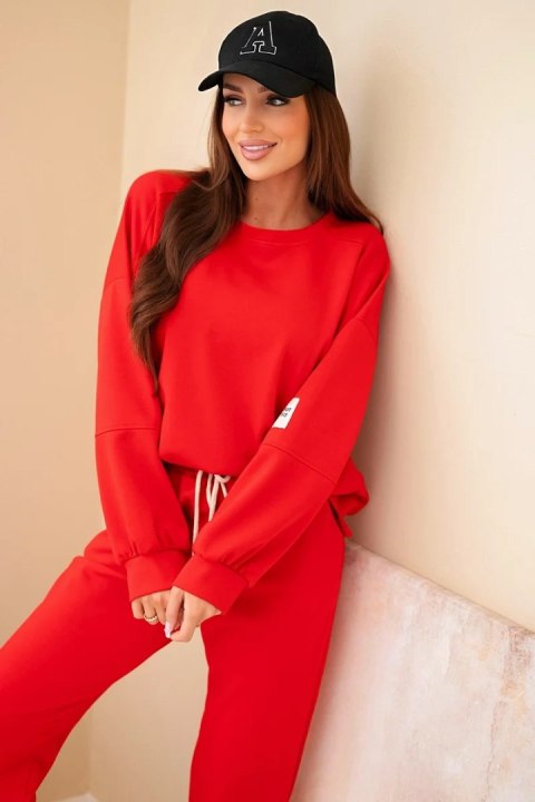 Komplet bluza + spodnie masełko czerwony