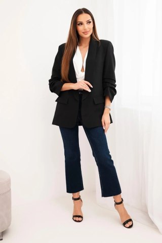 Marynarka z klapami elegancka czarna